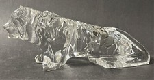 Original Rare Large 10 Baccarat Tiger Chrystal Figurine