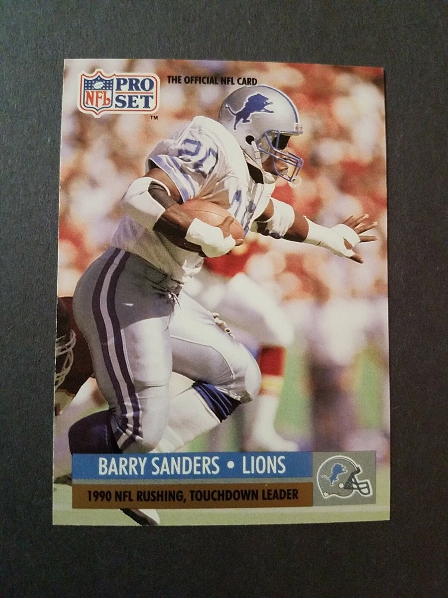 1991 Pro Set Barry Sanders 1990 NFL Rushing And TD Leader #10 NM