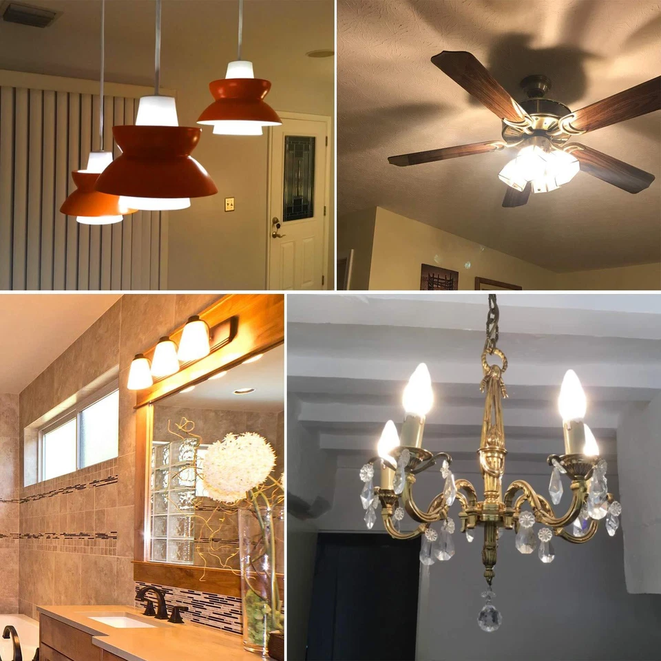 BRIMAX F15 E26 LED Post Bulbs 6W 60W Dimmable Candle Ceiling Fan Lantern Bulbs - Image 3 of 4