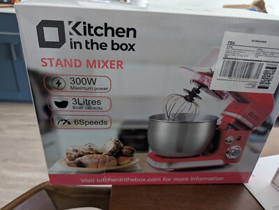 Kitchen In The Box 120V 300W Max Power Electric Stand Mixer 3.2qt 6 Speeds