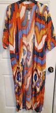 NWT Anthropologie Kyra Color Block Kimono by Bel Kazan women  s one size