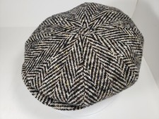 JOHN WHITE  SON HARRINGBONE DONEGAL TWEED APPLE CAP  GOLF NEWSBOY IVY CAP 