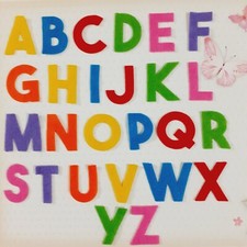 Felt Alphabet Letters 3.2 cm Appliqué Crafts Education 26 Letters Bright Colours