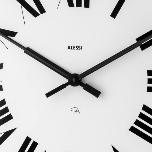 Alessi 12W Firenze Orologio da Parete in ABS, Movimento al Quarzo, Bianco, bianc - Foto 3 di 7