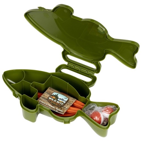 Kinder Angelgeräte Box Kit 25 Stück mit Multitool & Anleitung Barsch Forelle Panfish USA - Bild 2 von 6