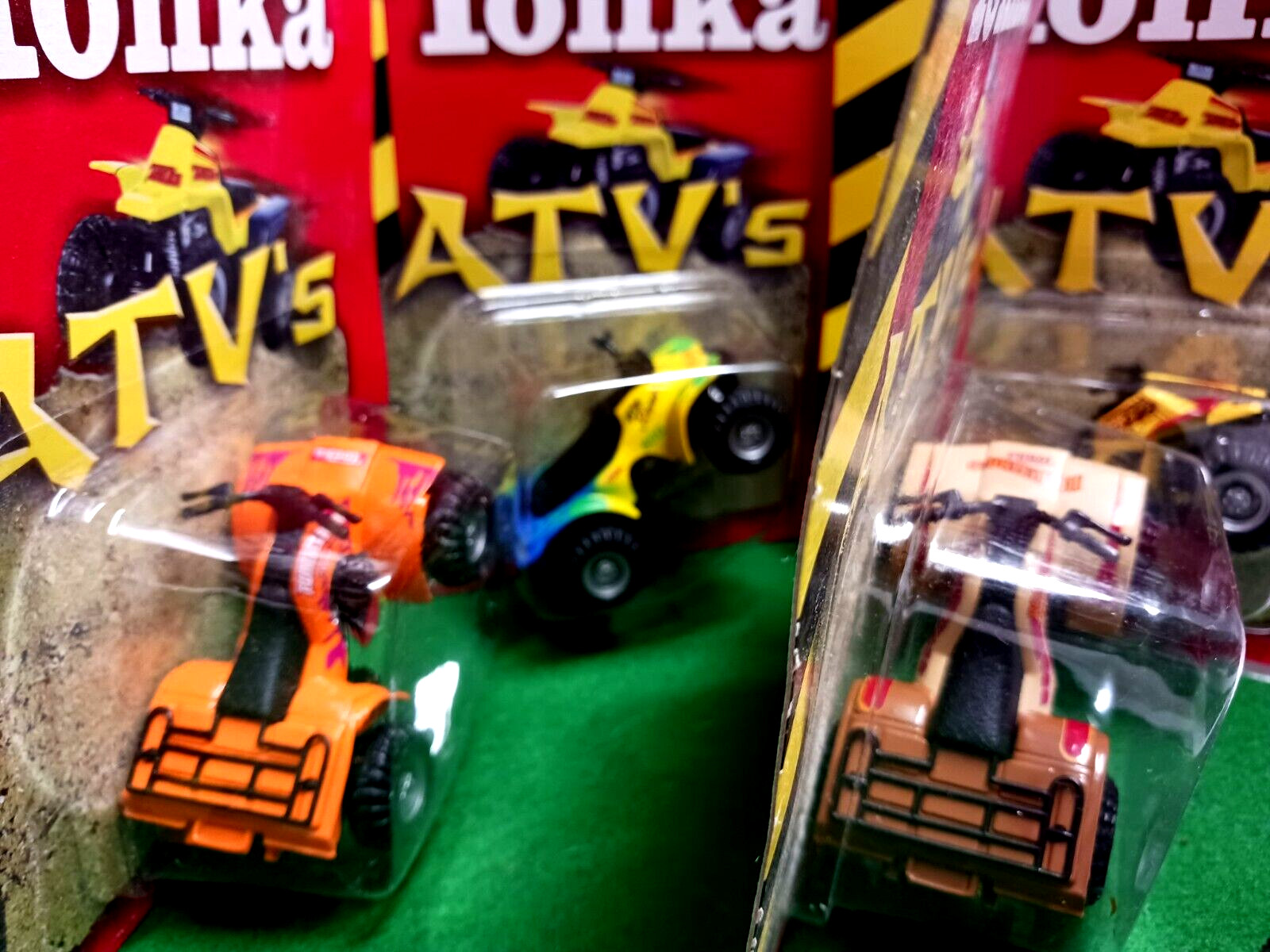 Vintage 2002 TONKA Motorized Pull Back ATV’s Lot Of 4 TONKA Tuff 1:43-Offroad