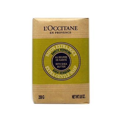 L'OCCITANE SHEA VERBENA WITH SHEA BUTTER EXTRA-GENTLE SOAP 250 G/8.8 OZ. NEW