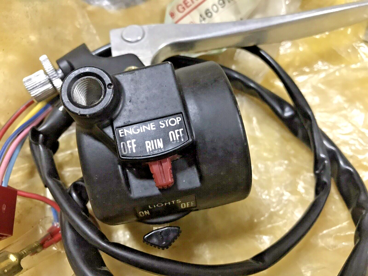 Kawasaki 1980 KH110-GTO RH Handle Switch Lever Engine OFF-RUN NOS