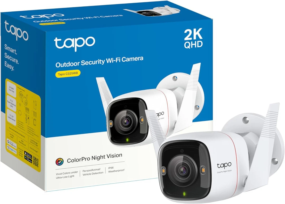 TP-Link Tapo 2K QHD Outdoor Wireless Security Camera 2 Cam System with