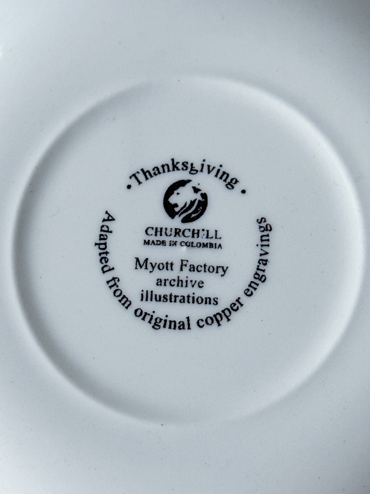 Churchill Thanksgiving Turkey Rimmed Soup Bowl Myott factory archives