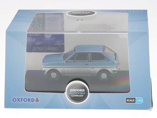 Ford Fiesta MK1 blumetallic-argento modello di auto OXF76FF007 Oxford 1:76 - Foto 4 di 4