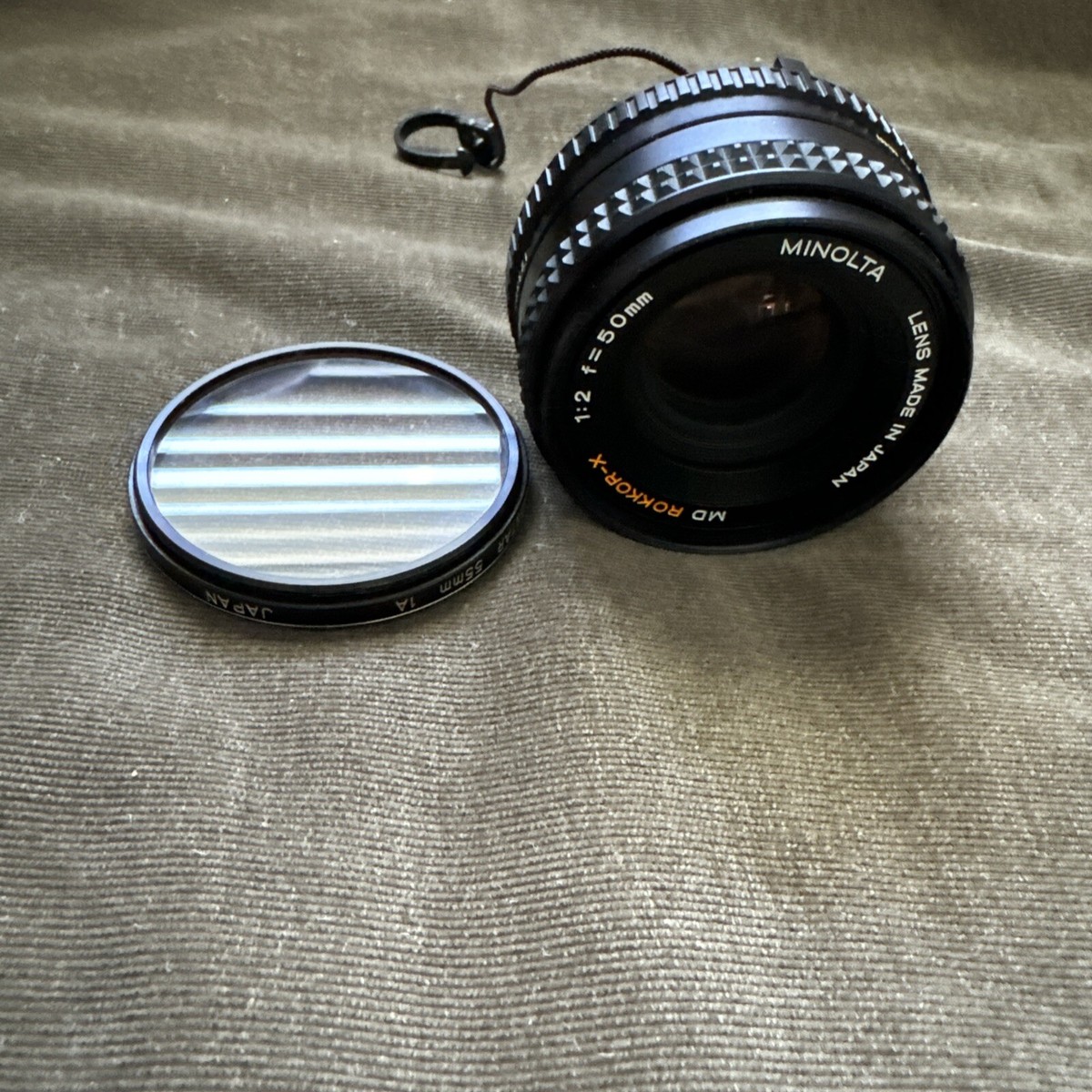 MINOLTA 50mm f/ 1:2 LENS MD ROKKOR-X, Minolta MD mount Sn1233061
