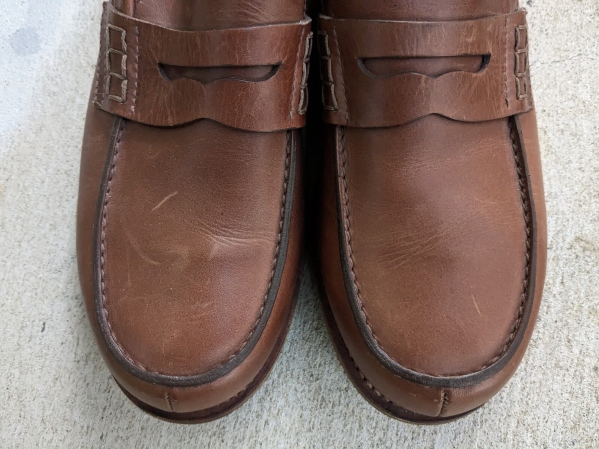 Prada Penny Loafers Brown Men 10 Leather Dress Shoes Slip On 