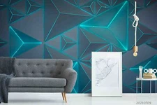 3D Geometric Triangle Stereo Self-adhesive Removeable Wallpaper Wall Mural1