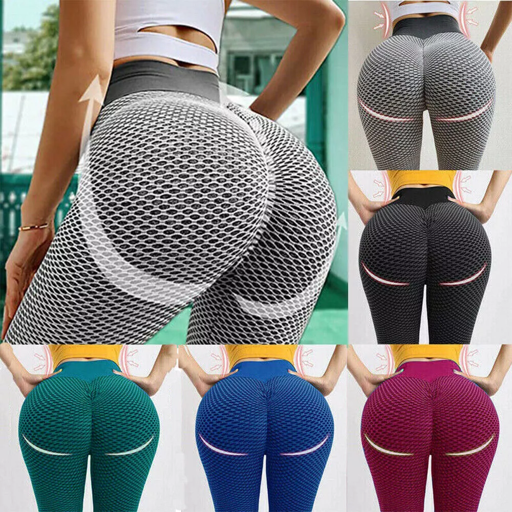 Women Leggings Anti-Cellulite High Waist Push Up Yoga Pants Tik Tok Butt  Lift US