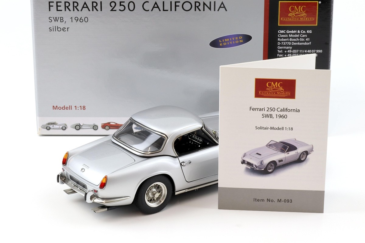 1:18 Cmc Ferrari 250 California SWB 1960 Silver M-093 | eBay