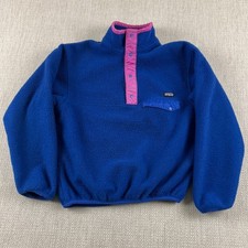 Vintage Patagonia Snap Synchilla Fleece Pullover Kids Size 10 Made In USA VTG
