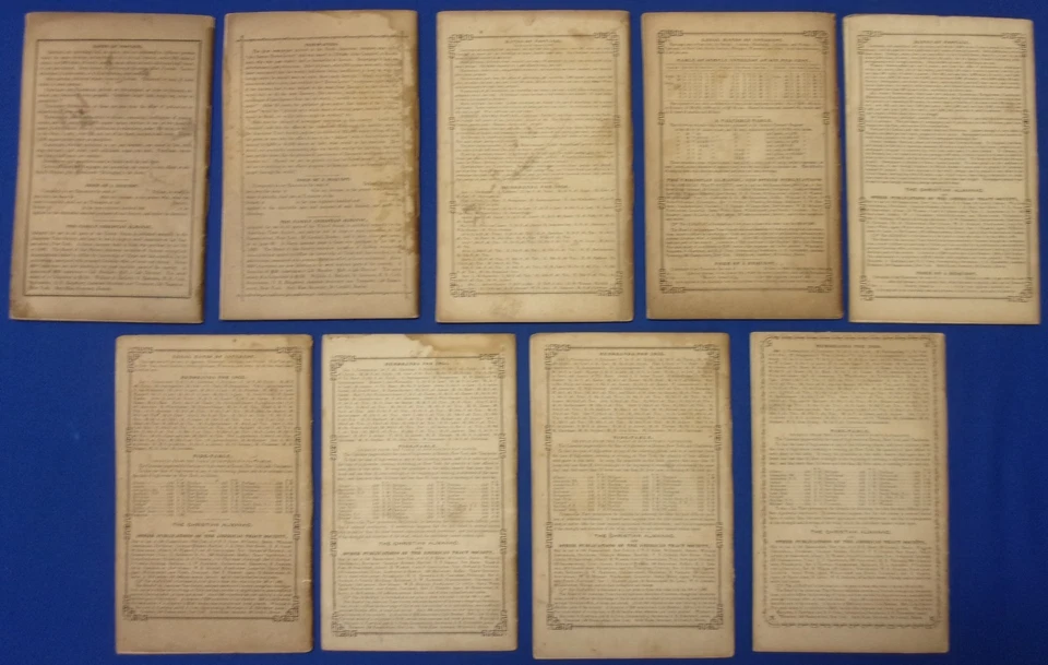 THE FAMILY CHRISTIAN ALMANAC, 9-issue run from 1848-1856, American Tract Society Foto 2 de 4