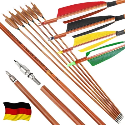 SHARROW 12X Carbonpfeile 30 Zoll Bogenpfeile Jagd Spine500 Recurvebogen Compoundbogen DE