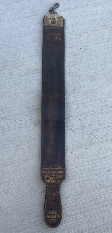 Vintage King Razor Indiana Leather Straight Razor Straps Sharpening Barber Chair