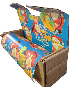 Vitg 15" x 500ft Roll Christmas Wrapping Paper Dept Store Santa Reindeer Present