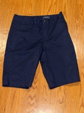 Boys Polo Ralph Lauren Navy Blue Summer Khacki Chino Shorts Size Youth 14