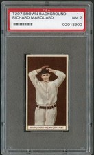 1912 T207 #108 Rube Marquard {Recruit back} New York NL PSA 7 NM 02018900