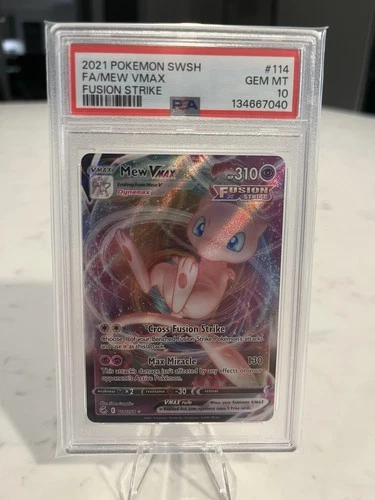 PSA 10 - Mew VMAX 114/264 Ultra Rare - Fusion Strike Pokemon Sword & Shield