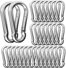 M4 30PCS Small Carabiner Clips, 1.57 Inch Spring Snap Hooks, Heavy Duty Locking