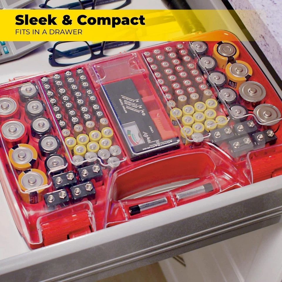 Battery Daddy 180 Storage System Caddy Organizer W/ Case & Tester  Free Shipping - Image 3 of 4