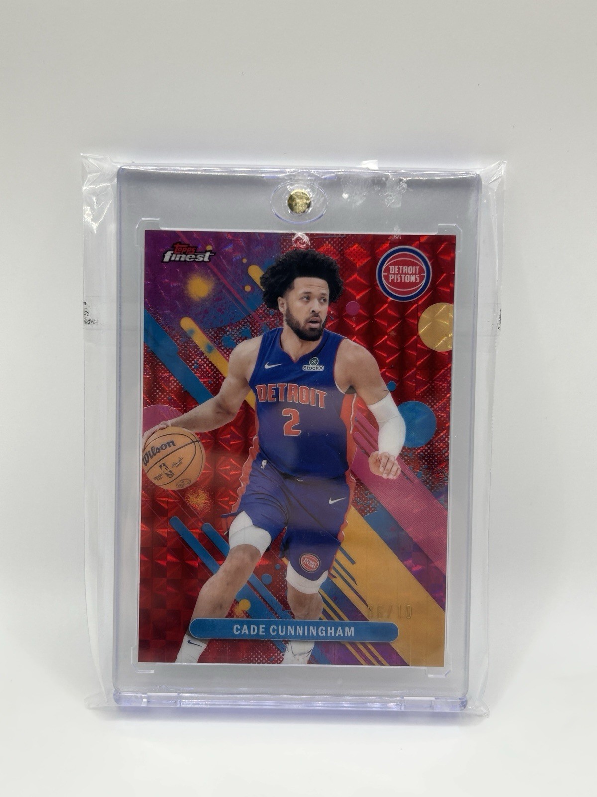 2025 Topps Finest Cade Cunningham Red Geometric /10 Common #37