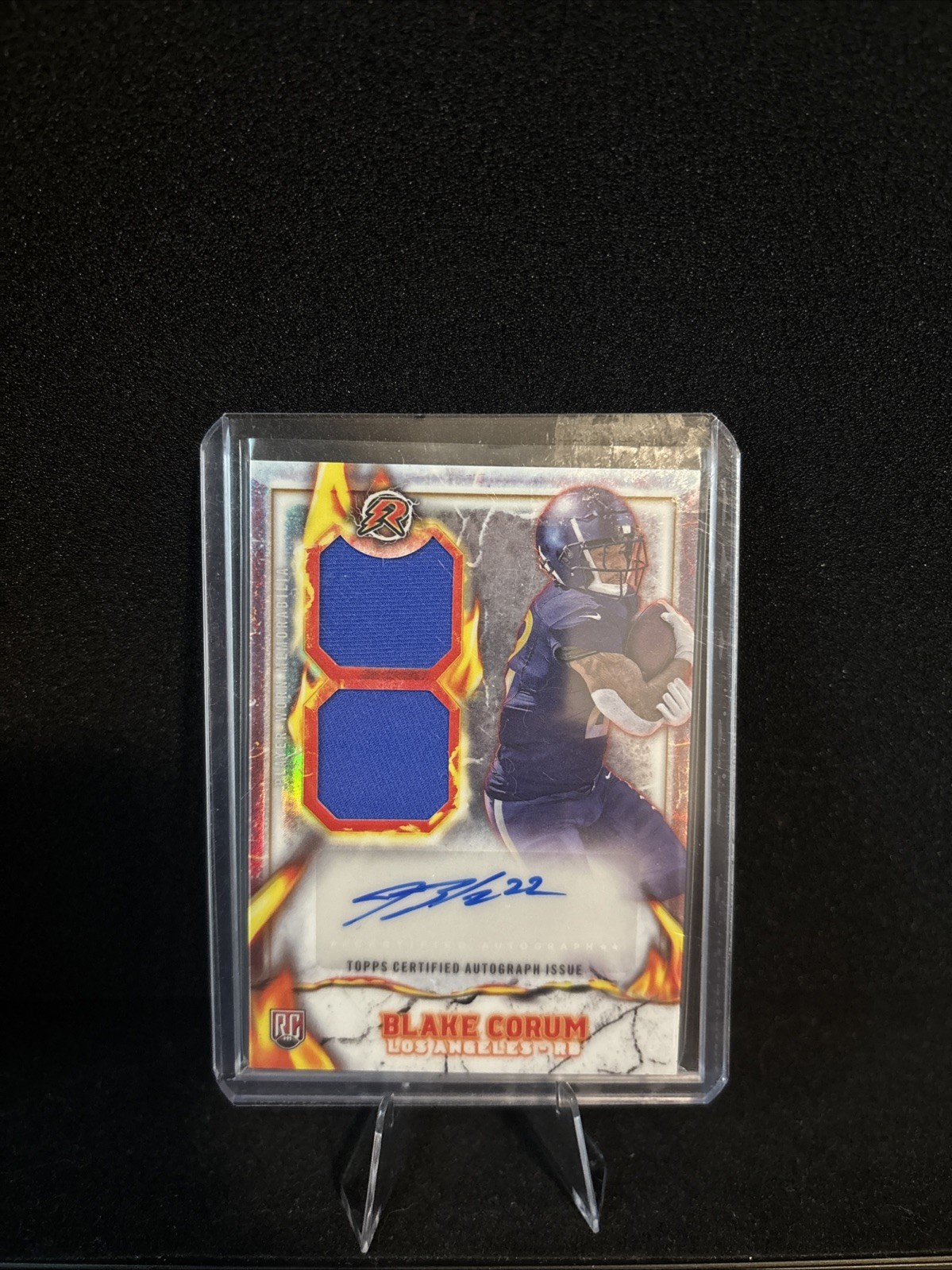 Blake Corum Topps Resurgence Ignite Rookie Patch Autographs #IPABC Gold Power Surge