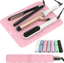 Oversize Silicone Heat Resistant Mat for Hair Tools, Curling Iron Mat, Hot Tools