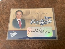 2004 Leaf Rookies & Stars Fans of the Game Jackie Mason Auto #FG-4 NY Giants