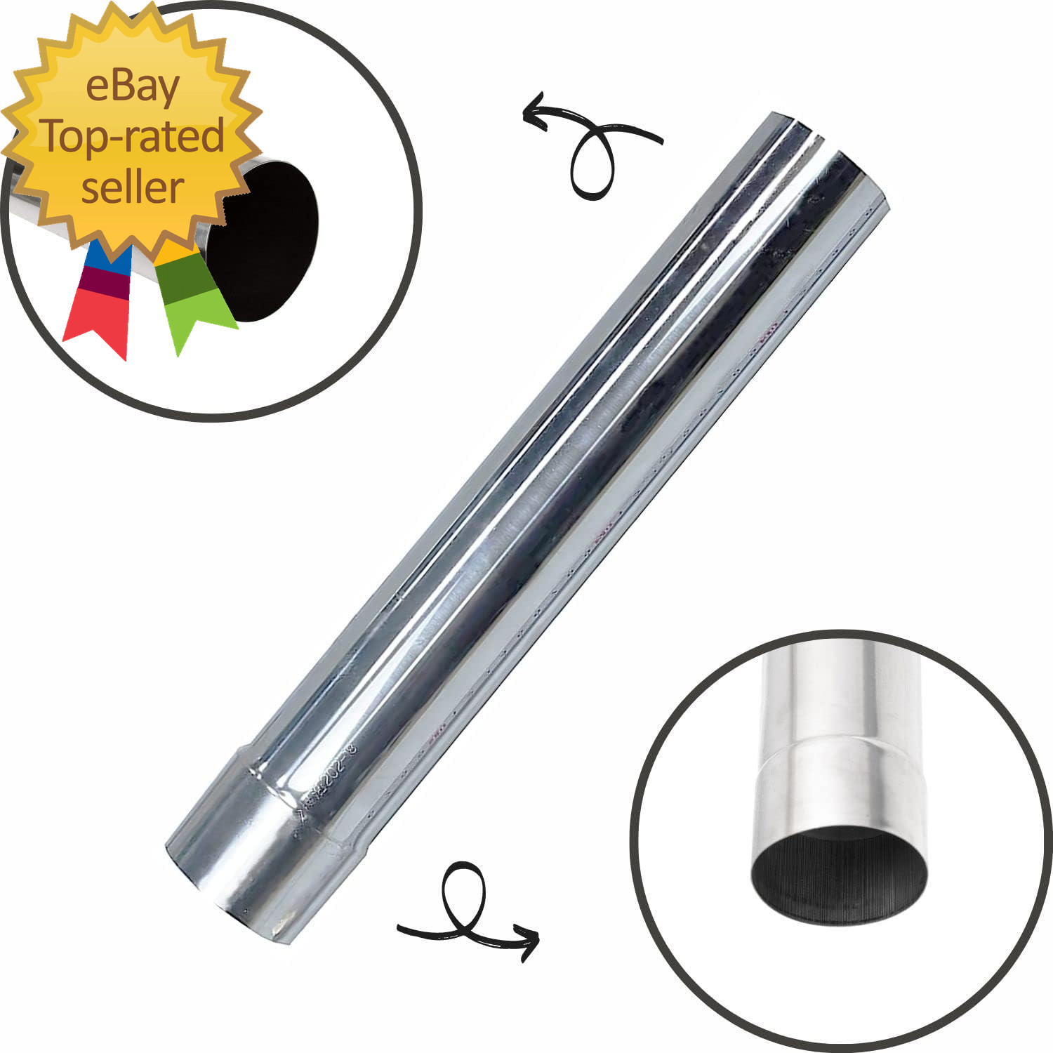 Thickness Stove Pipe Stainless Steel 4 Pcs Flue Chimney Extension Diameter