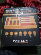 Remarks Bamboo Ziplock Bags And Wrap Organizer (Brand New)