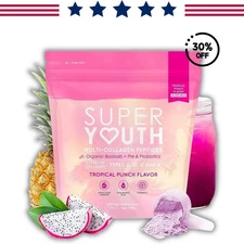 SkinnyFit Super Youth Multi-Collagen Peptides Tropical Punch Flavor US