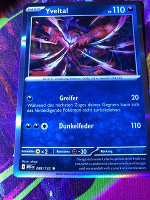 Yveltal 088/132 Holo selten Deutsch NM Mega Entwicklung MEG Pokémon TCG