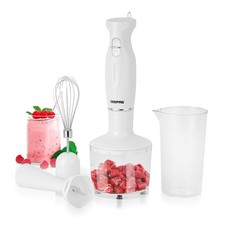 4 in 1 Hand Blender Stick including Egg Whisk 500mL Chopper 600mL Beaker 200W
