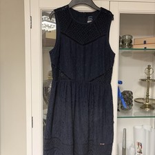 Superdry Kleid Spitzenkleid M Blau Damen Top