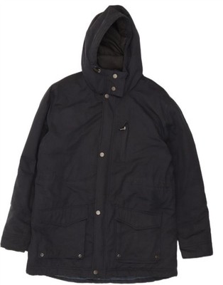 Crew Clothing Herren Parka Jacke mit Kapuze UK 42 XL Navy Blau Polyester CX10