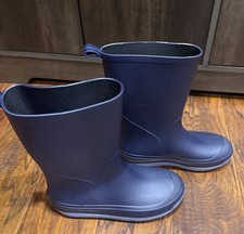 Cat and Jacks Girls Or Boys Rubber Rain Snow Mud Boots Navy Blue Size 1