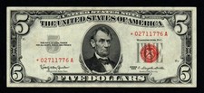 1963 $5 STAR** Beautiful AU+ United States Note!