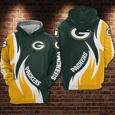 Green Bay Football Team Packerss 3D Hoodie, Unisex Adults S-5XL