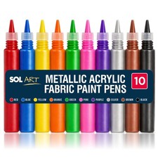 10-30pk Fabric Paint Pens Permanent Marker Acrylic Rock Glass Metal Wood Canvas