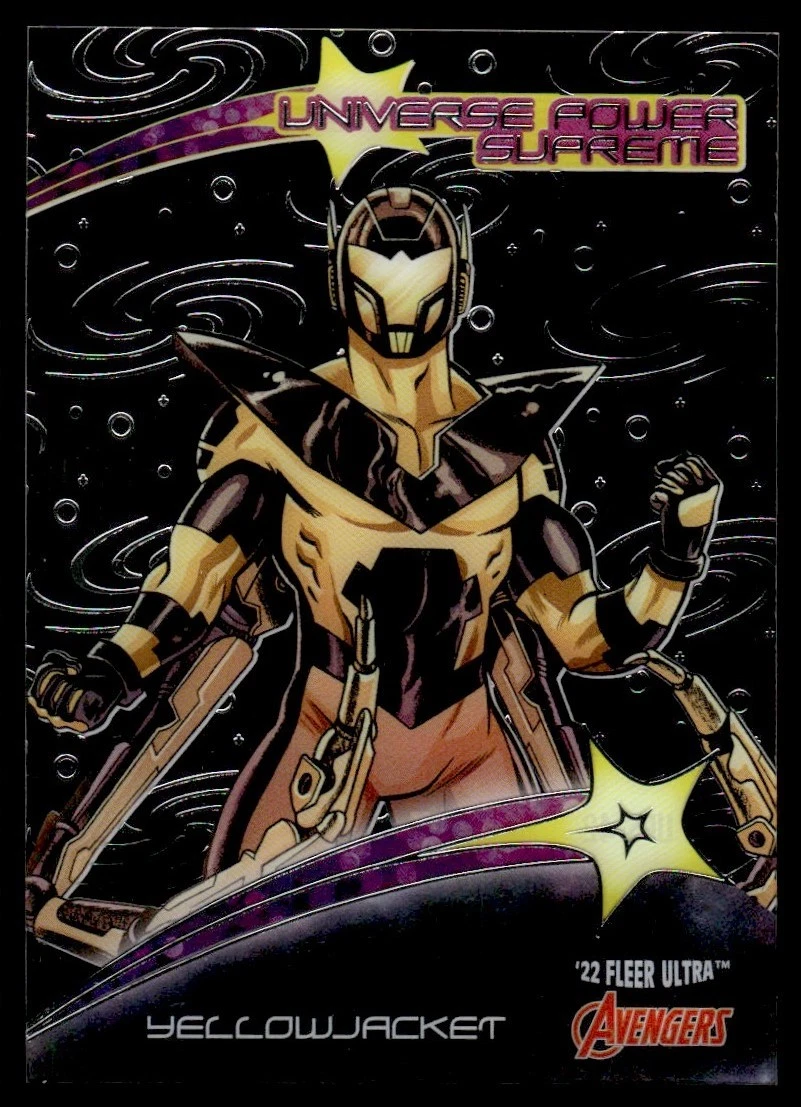 Veste jaune Marvel Fleer Ultra Avengers Universe Power Supreme 2022 #UPS 42