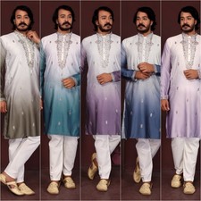 Men s Kurta Pajama Set Indian Traditional Outfit Cotton Ethnic Wear for Wedding