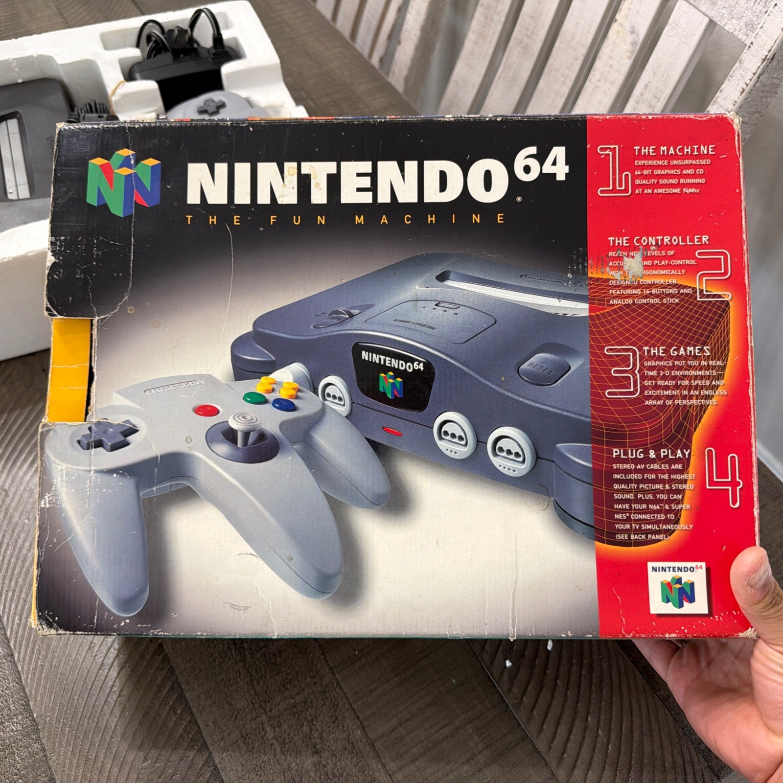 1996 Nintendo 64 Launch Edition Console Complete in Box With Expansion Pack