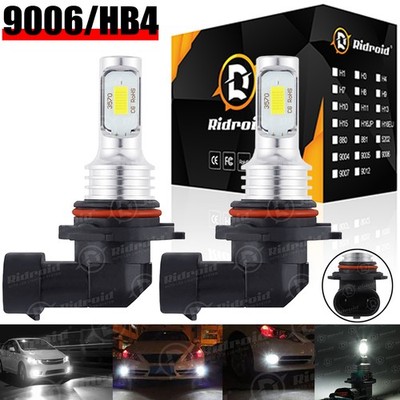 Combo 9006 HB4 LED Headlight Bulbs High/Low Beam 6000K Super Bright White Kit