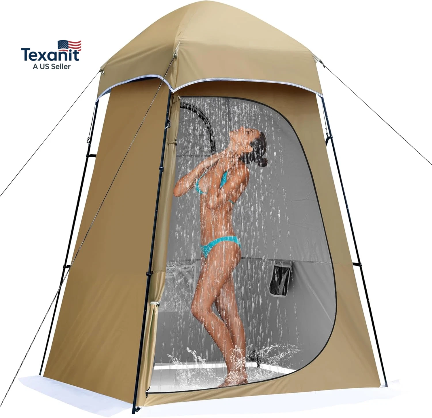 Camping Shower Tent, 7.9 FT Extra Tall Oversize Privacy Tent, Portable Outdoor B